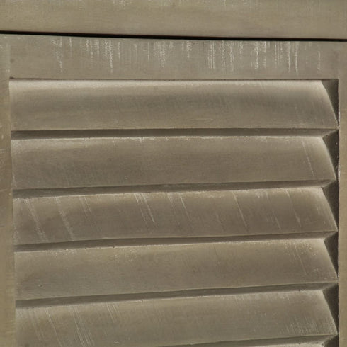 Rustika Rowe - Drawer Cabinet Solid Mango Wood Grey with Brass 140x40x80 cm