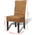 Swen Studio - Dining Chairs 6 pcs Abaca and Solid Mango Wood