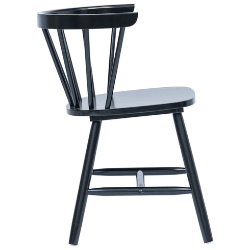 Maison Madeleine - 5 Piece Dining Set Solid Rubber Wood Black