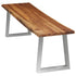 Rustika Rowe - 3 Piece Dining Set Solid Acacia Wood Brown