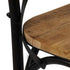 Swen Studio - Cross Chairs 6 pcs Black Solid Mango Wood