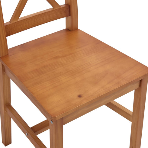 Maison Madeleine - 9 Piece Dining Set Pinewood Honey Brown