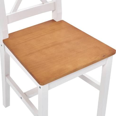 Maison Madeleine - 9 Piece Dining Set Pinewood White and Brown