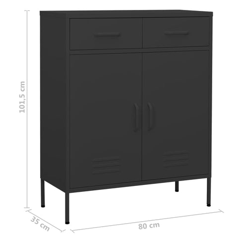Lady Jillian - Storage Cabinet Anthracite 80x35x101,5 cm Steel - Model 2