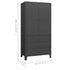 Lady Jillian - Industrial Wardrobe Anthracite 90x50x180 cm Metal
