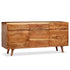 Swen Studio - Sideboard Solid Wood with Carved Doors 160x40x75 cm