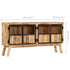 Rustika Rowe - Sideboard Brown and Black 160x30x80 cm Solid Rough Mango Wood