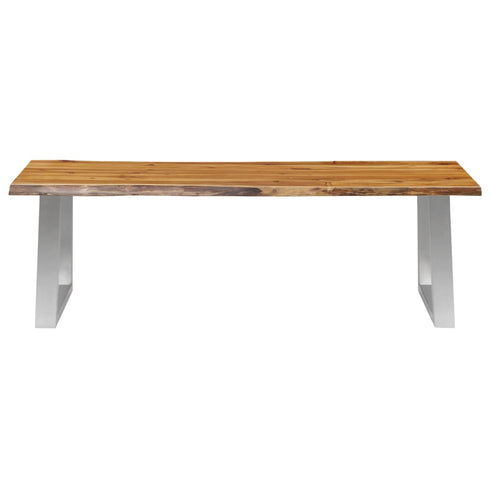 Rustika Rowe - 3 Piece Dining Set Solid Acacia Wood Brown