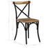 Swen Studio - Cross Chairs 6 pcs Black Solid Mango Wood