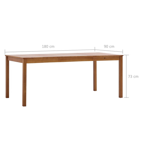Maison Madeleine - 9 Piece Dining Set Pinewood Honey Brown