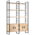 Rustika Rowe - 4Tier Bookcase 124x30x180 cm Solid Mango Wood