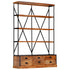 Rustika Rowe - 4Tier Bookcase with 6 Drawers 122x36x181 cm Solid Mango Wood
