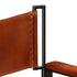 Swen Studio - Folding Chairs 2 pcs Black and Brown Real Leather