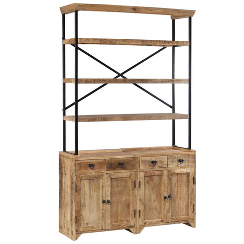 Rustika Rowe - Sideboard with Shelves Solid Mango Wood 120x35x200 cm