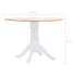 Maison Madeleine - 5 Piece Dining Set Solid Rubber Wood White and Brown