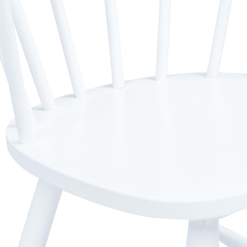 Maison Madeleine - 5 Piece Dining Set Solid Rubber Wood White