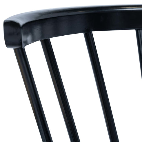 Maison Madeleine - 5 Piece Dining Set Solid Rubber Wood Black