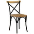 Swen Studio - Cross Chairs 4 pcs Black Solid Mango Wood