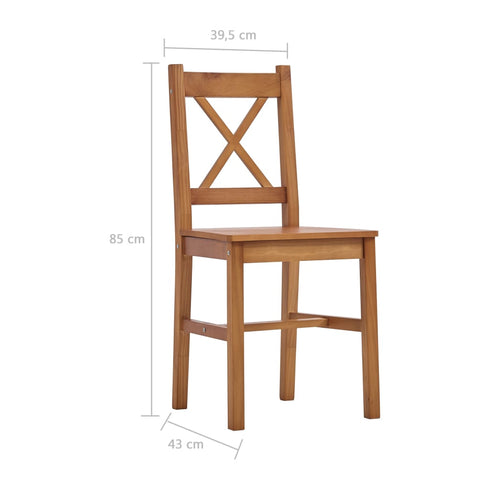 Maison Madeleine - 9 Piece Dining Set Pinewood Honey Brown