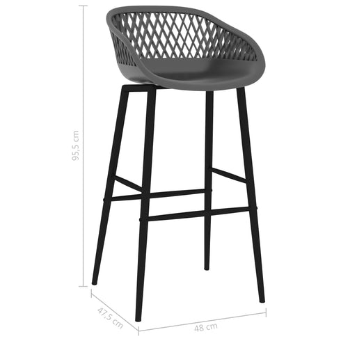 Swen Studio - 5 Piece Bar Set Black and Grey