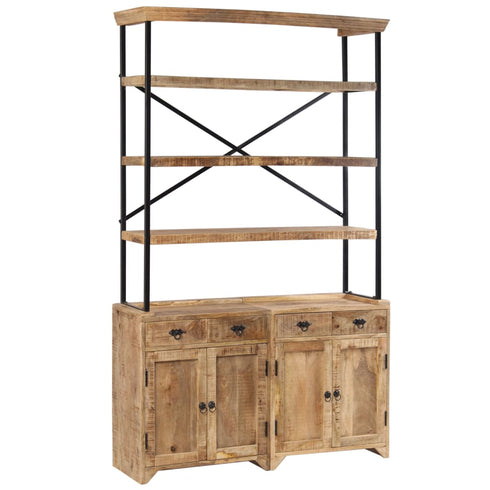 Rustika Rowe - Sideboard with Shelves Solid Mango Wood 120x35x200 cm