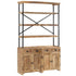 Rustika Rowe - Sideboard with Shelves Solid Mango Wood 120x35x200 cm