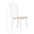 Maison Madeleine - 5 Piece Dining Set Solid Rubber Wood White and Brown
