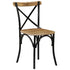 Swen Studio - Cross Chairs 4 pcs Black Solid Mango Wood