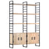 Rustika Rowe - 4Tier Bookcase 124x30x180 cm Solid Mango Wood