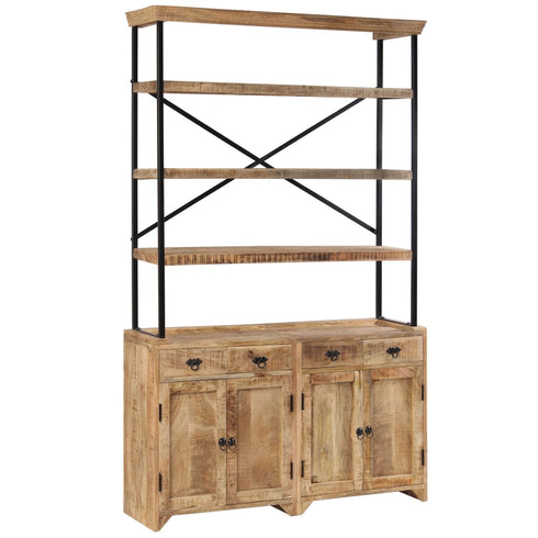 Rustika Rowe - Sideboard with Shelves Solid Mango Wood 120x35x200 cm