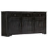 Rustika Rowe - Sideboard Black 160x40x80 cm Solid Mango Wood