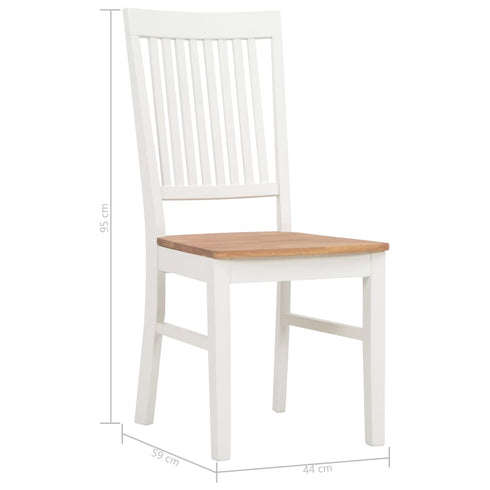 Maison Madeleine - 5 Piece Dining Set Solid Oak Wood