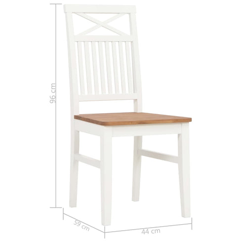 Maison Madeleine - 5 Piece Dining Set Solid Oak Wood