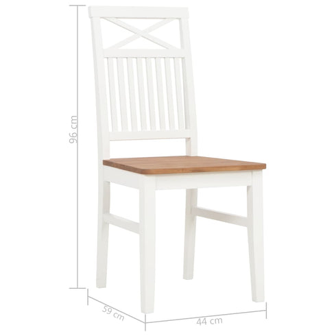 Maison Madeleine - 7 Piece Dining Set Solid Oak Wood