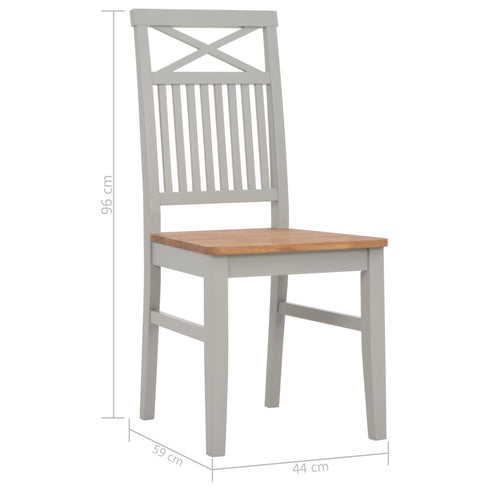 Maison Madeleine - 7 Piece Dining Set Solid Oak Wood
