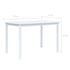 Maison Madeleine - 5 Piece Dining Set Solid Rubber Wood White