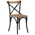 Swen Studio - Cross Chairs 6 pcs Black Solid Mango Wood