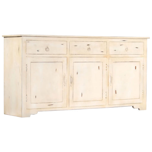 Rustika Rowe - Sideboard White 160x40x80 cm Solid Mango Wood