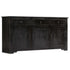 Rustika Rowe - Sideboard Black 160x40x80 cm Solid Mango Wood