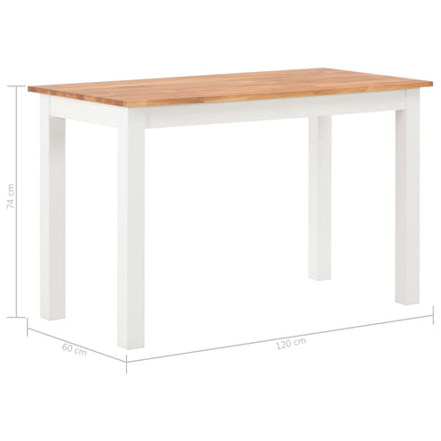 Maison Madeleine - 5 Piece Dining Set Solid Oak Wood
