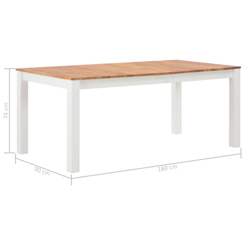 Maison Madeleine - 7 Piece Dining Set Solid Oak Wood