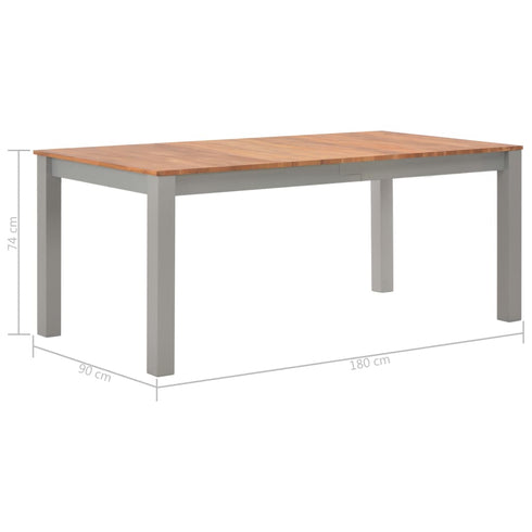 Maison Madeleine - 7 Piece Dining Set Solid Oak Wood
