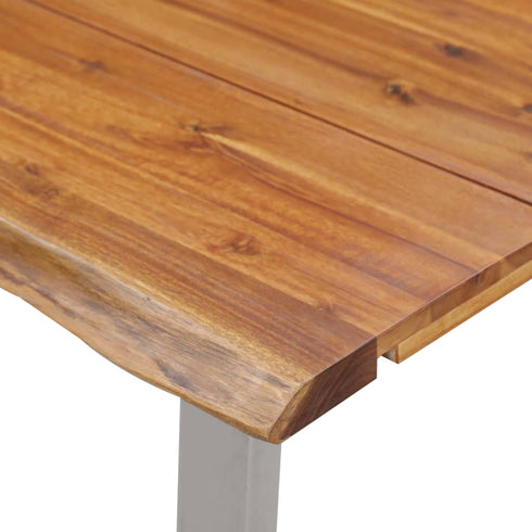 Rustika Rowe - 3 Piece Dining Set Solid Acacia Wood Brown