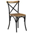 Swen Studio - Cross Chairs 4 pcs Black Solid Mango Wood