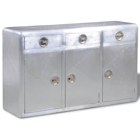 Rustika Rowe - Aviator Sideboard 3 Drawers Vintage Aircraft Airman Aluminium