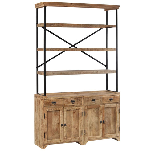 Rustika Rowe - Sideboard with Shelves Solid Mango Wood 120x35x200 cm