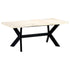 Rustika Rowe - Dining Table White 180x90x75 cm Solid Mango Wood