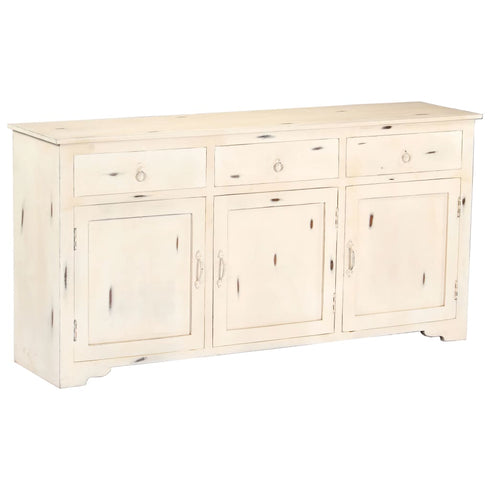 Rustika Rowe - Sideboard White 160x40x80 cm Solid Mango Wood