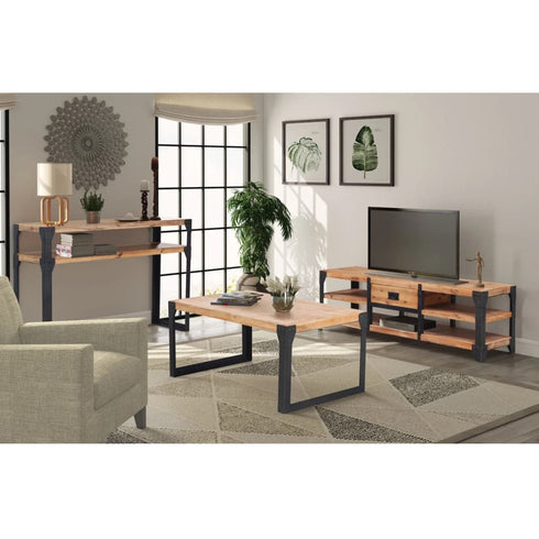 Rustika Rowe - Three Piece Living Room Furniture Set Solid Acacia Wood