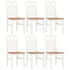 Maison Madeleine - Dining Chairs 6 pcs White Solid Oak Wood